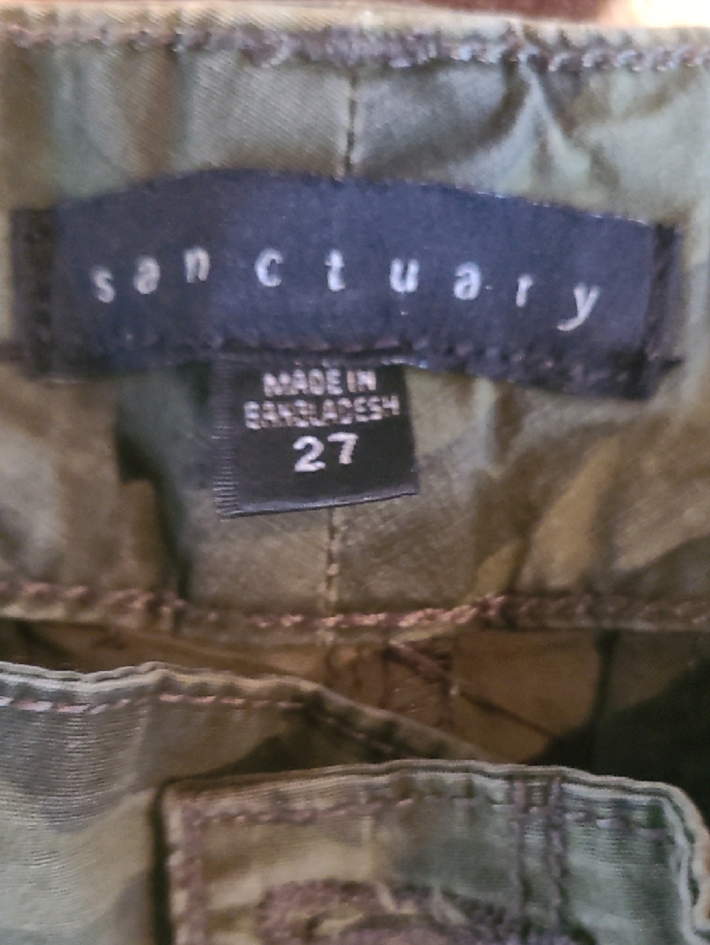 Sanctuary Olive Camo Cargo Shorts - Picture 2 of 9
